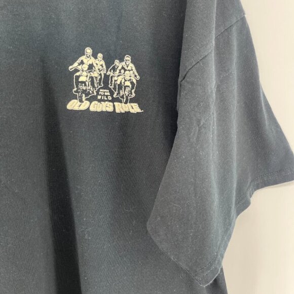 Men's 2XL Old Guys Rule Black T Shirt "Born to be Wild" Motorcycle - Picture 3 of 6
